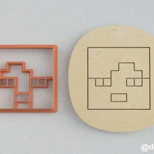 les formes des biscuits de pain d'épice alex tête minecraft deux la maison creeper un jeu vidéo gâteau steve cookie cutter cuisson 3d print model - Mito3D