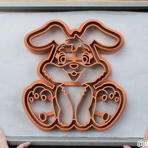 forme biscotti Pan zenzero lepre torta biscotto taglierina cucinando figura coniglio Pasqua animali 3D print model - Mito3D