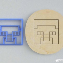 les formes des biscuits de pain d'épice steve tête minecraft la maison creeper un jeu vidéo gâteau cookie cutter cuisson 3d print model - Mito3D