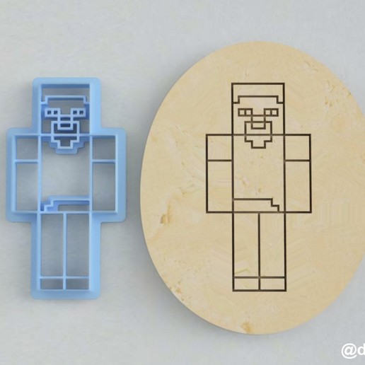 forme di biscotti pan zenzero steve minecraft casa a cottura cutter cookie gioco torta videogame creeper 3D print model - Mito3D
