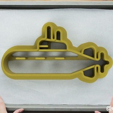 forms cookies gingerbread submarine cake cookie cutter cooking eat ak47 plane tank gun weapon 3d print model - Mito3D
