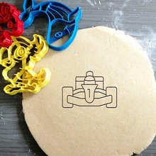 formül 1 araba kurabiye kesici yarış eğlence çocuklar pişirme Oyna Hamur buzlanma şekil mutfak pişirmek spekülolar 3d print model - Mito3D