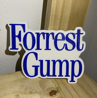 forrest gump logo movie 3d print model - Mito3D