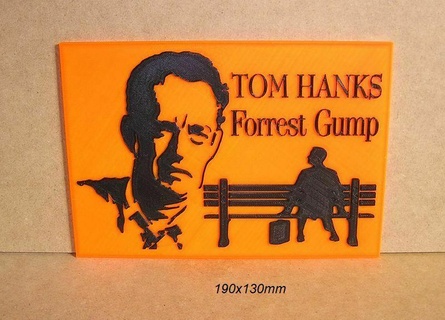 forrest gump movie tom hanks poster sign signboard print3d logo vintage running 3d print model - Mito3D