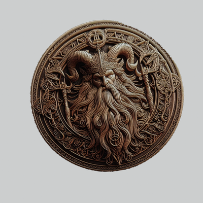 presidente nórdico mitologia deus medalhão arte thor odin pingente 3d print model - Mito3D