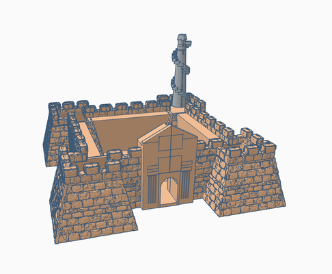 fort castle building 3d print model - Mito3D