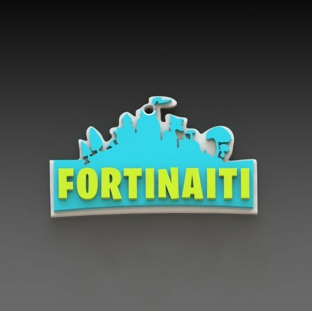 fortinaiti anahtarlık kolye fortnite babaji Zincir Sanat ince renkler katmanlı oyun konsol xbox dizi oyunlar istasyonu 3D print model - Mito3D