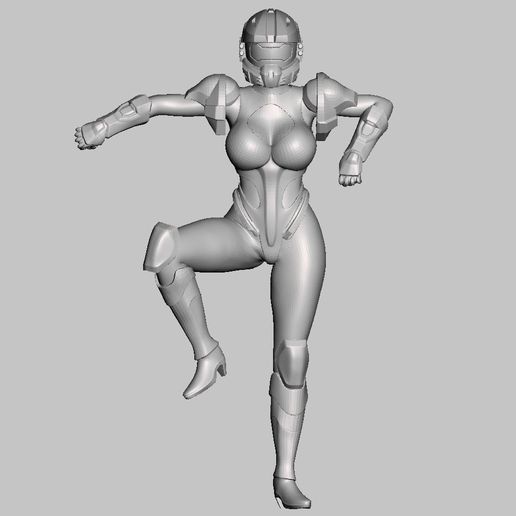 fortnite - band spartans girl woman resin female legs pretty human hairstyle printable figure figurine miniature pose model cute people sexy erotic breast heels halo 3D print model - Mito3D