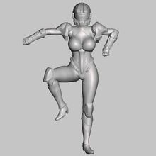fortnite - band spartans girl woman resin female legs pretty human hairstyle printable figure figurine miniature pose model cute people sexy erotic breast heels halo 3d print model - Mito3D