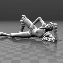 fortnite battle royale art personnes le guerrier du jeu vidéo jouet la sculpture sarah jouer jeune fille drôle gratuit femelle caractère artistique 3d print model - Mito3D