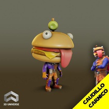 fortnite burger funko jeu statuette jouet la poupée statutte ninja pubg xbox playstation pc epic games 3d print model - Mito3D
