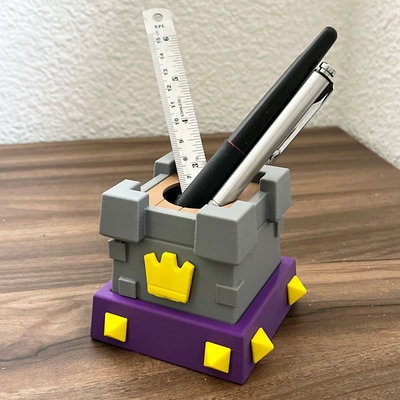 fortnite clash royale tower fan art kids case pencils objects kid children game utiles order 3d print model - Mito3D