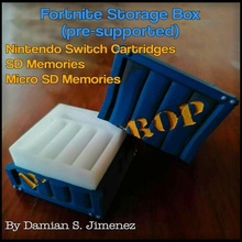 fortnite drop box - storage nintendo switch games sd memories loot cartridges micro holder psp 3d print model - Mito3D
