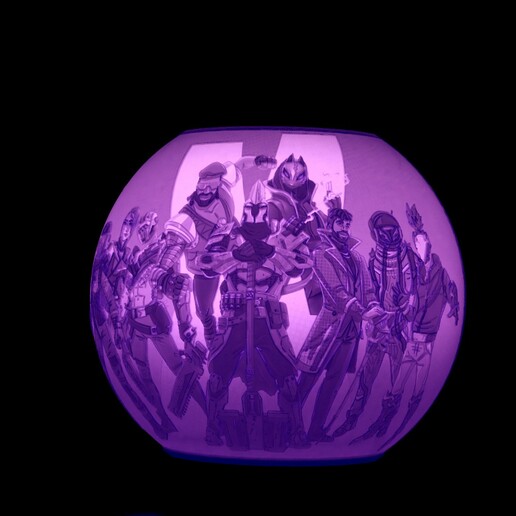 fortnite litofania lampada 3D print model - Mito3D