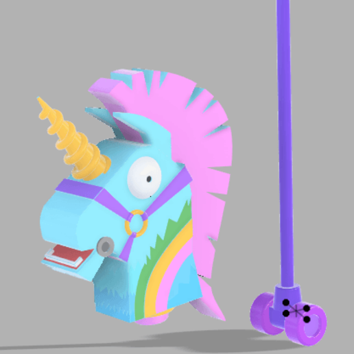 fortnite llama hammer game unicorn 3D print model - Mito3D