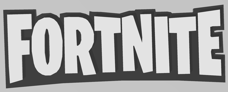 fortnite logo 3d print model - Mito3D