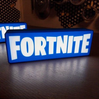fortnite logo light Home gaming lamp room lightbox 3d print model - Mito3D