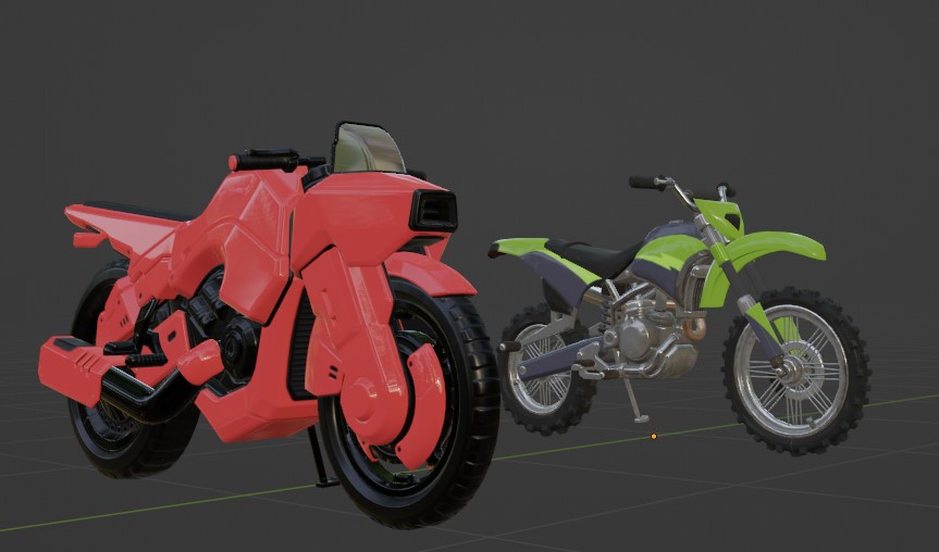 fortnite motocyclettes Piste thrasher saleté bicyclette chapitre 4 s1 méga victoire croune rouge futuriste moto off road motocross coquin 3D print model - Mito3D