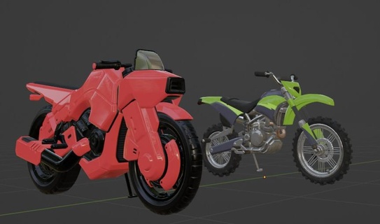 fortnite motorcycles trail thrasher dirt bike chapter 4 s1 mega victory croune rouge futuristic motorcycle off-road motocross rogue 3d print model - Mito3D