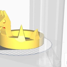 fortnite saison 3 couronne Jeu flamme magistral victoire décoration réel Royal royale 3d print model - Mito3D