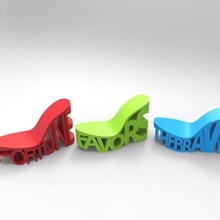 la fortune favorise courageux art les audacieux chaussures slogan devise 3d print model - Mito3D