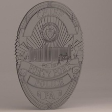forty fort police badge art coin state us design 3d 3d print model - Mito3D