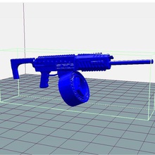 fostech origine 12 di sarah connor gioco fucile d'assalto fan art filamento il terminator braccio oscuro destino oggetti scena 3d print model - Mito3D