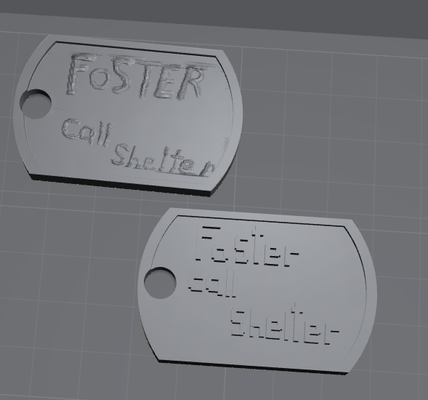 foster dog tags pet animal 3d print model - Mito3D