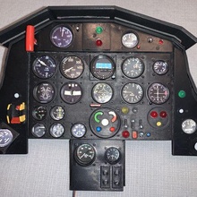 fouga magister cockpit dashboard game modeling 3d print model - Mito3D