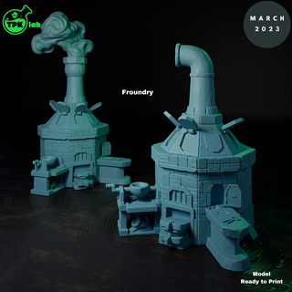 foundry forge Game ttrpg rpg tabletop miniature miniatures d&d dnd dungeons dragons fantasy terrain scenery scatter 3d print model - Mito3D
