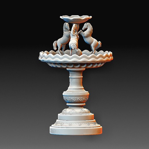 fountain architecture art high poly printable-model inventory tools 3D print model - Mito3D