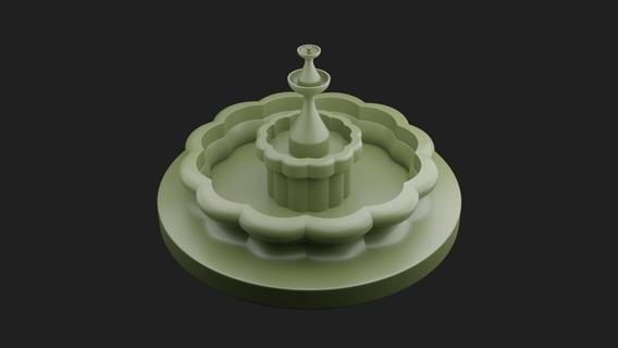 fountain 3d model 3dprintable blender 3dartistsandeep art toy miniature monuments historical architectural 3d print model - Mito3D