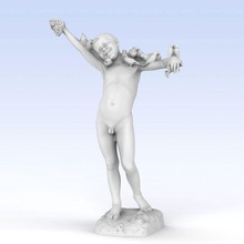 Fontana ragazzo mit vogel 3d print model - Mito3D