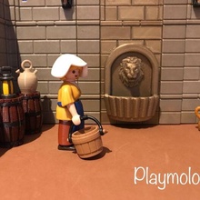 Fontana Leone castello compatibile bloccato playmobil scala gioco giocattoli arte giocattolo signore forca personalizzato miniature medievale casa delle bambole 3d print model - Mito3D