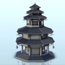 four stories pagoda 1 China Asia Japón martillo guerra años sigmar 3d print model - Mito3D