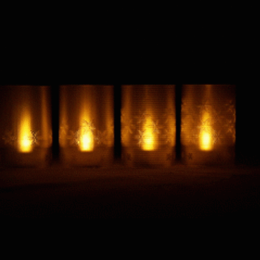 dört advent tealights ev foton anycubic tealight Noel dekorasyon 3D print model - Mito3D