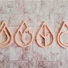 quattro elementi gocce di pioggia art avatar elemento drop 4 terra fuoco acqua aria muro decorazione della parete goccia 3d print model - Mito3D