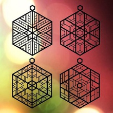 four stained glass inspired ornaments home decor seasonal makerbotornaments laser cut decoration christmas 3d print model - Mito3D