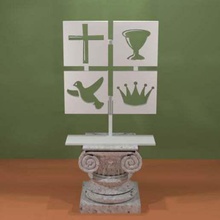 foursquare église logo art signes logos signe jésus dieu de l'église 3d print model - Mito3D