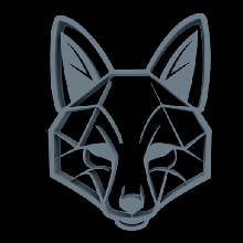 fox art decoration animal geometric wall animals 3d print model - Mito3D