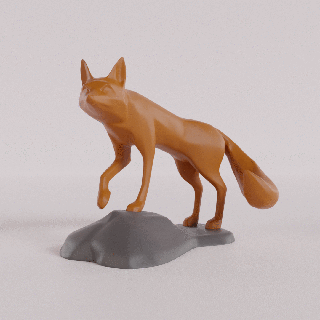 tilki heykeller heykel Sanat şekil 3d print model - Mito3D
