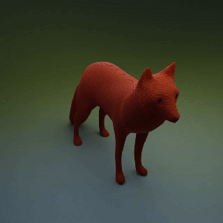 Renard animal jouet art miniature sculpter 3d print model - Mito3D
