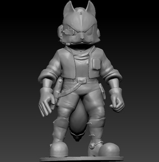 fox - super smash bros brawl figure 3d print model - Mito3D