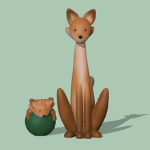 fox baby and cute figure sculpt sculpture sculptures animal toy art 3d print model - Mito3D
