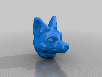 fox bust animal figure fox head statue animals creatures art  3d print model - Mito3D