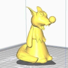 fox cartoon sculptures 3d print model - Mito3D
