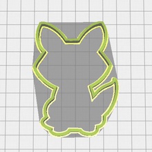 fox cookie cutter vari glassa reale 3d print model - Mito3D