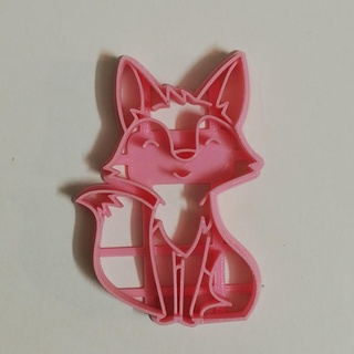 fox cutter cut cookie dining kitchen tool cake biscuit baking cold porcelain fondant 3d print model - Mito3D
