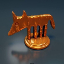 fox distortion art decor sculpture toy sculptures 3d print model - Mito3D