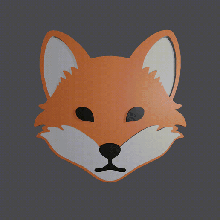 fox head 3d print model - Mito3D